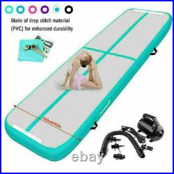 Air Mat Track Inflatable Tumbling Mat Floor Home Gymnastics GYM Yoga + Pump USA