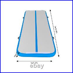 Air Track Inflatable Gymnastics Tumbling Mat with Pump Indoor Home Yoga Blue