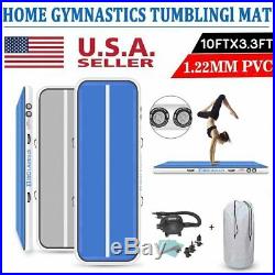 Airtrack Air Track Floor Inflatable Gymnastics Tumbling Mat GYM with Pump Blue