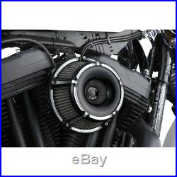 Arlen Ness Inverted Slot Track Black Cut Stage 1 Air Cleaner Harley FLH/T 08-16