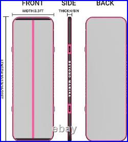 BEYOND MARINA Air Gymnastics Tumble Track 4/8 16'x3.3'x4'', Carbon-pink