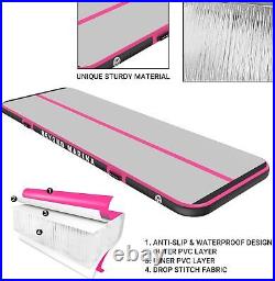 BEYOND MARINA Air Gymnastics Tumble Track 4/8 16'x3.3'x4'', Carbon-pink