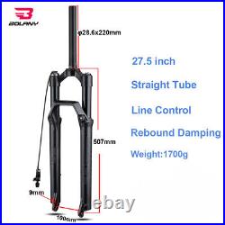 Bike Front Suspension Oil Air Fork 27.5/29 Inch 120/140mm Travel Straight Tube