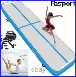 Blue 10ft Inflatable Air Gym Mat Track Tumbling Floor Gymnastics Mat + Pump
