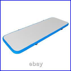 Blue Air Track Inflatable Gymnastics Tumbling Mat with Pump Home Yoga Pad 13m