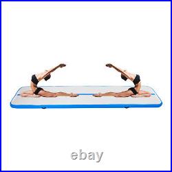 Blue Inflatable Gymnastics Tumbling Mat Air Track Floor Mats with Pump Home Use