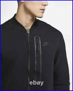 Bnwt Tn Tech Fleece Black Nike Air Max Jacket Track Top Bomber Full Zip