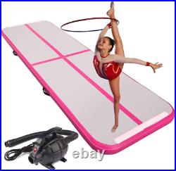 CNSPORT Inflatable Gymnastics Airtrack Tumbling Mat Electric Air Pump Included