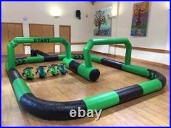 Commercial PVC 4x8x2m Inflatable Didi Car Race Track Sport Game Air Racing Track