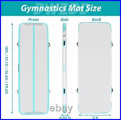Dwzdd Air Track Tumbling Mat 10ft/13ft Blow up Gymnastic Mats with Electric Infl