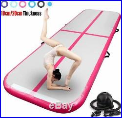FBSPORT 26ft x 3.3ft x 4 inch Inflatable Gymnastics Air Track Mat Pink US Stock
