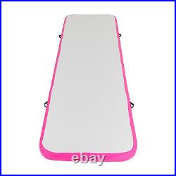 Floor Tumbling Training Pad Yoga Air Track Inflatable Gymnastics Mat withPump Pink