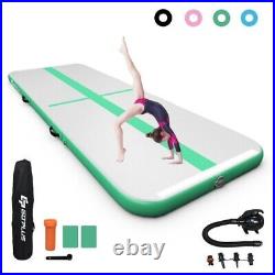 Goplus 10FT Air Track Inflatable Gymnastics Tumbling Mat Pad With Pump & Bag Green