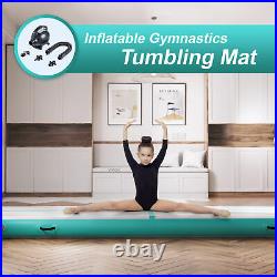 Gymnastics Yoga Mat 13' Inflatable Air Track Tumbling Mat w Pump for Kids Adults