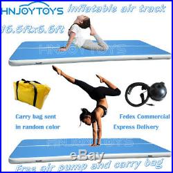 Inflatable Air Track Floor Inflatable Gymnastics Tumbling Mat GYM With Pump Blue