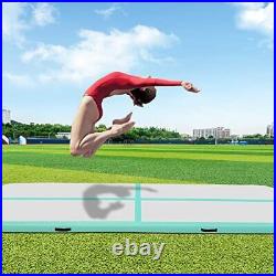 Inflatable Air Tumbling Mat Gymnastics Tumble Track Thickness Air 13ft Green