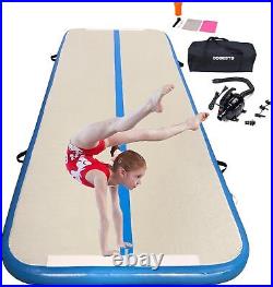 Inflatable Gymnastic Mat Air Track Tumbling Mat 20ft 4 Inch Thick Air Mat, Blue