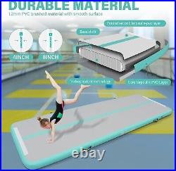 Inflatable Gymnastics Air Mat Tumble Track Mint Green 10ftx3.3ftx4inch