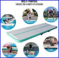 Inflatable Gymnastics Air Mat Tumble Track Mint Green 10ftx3.3ftx4inch