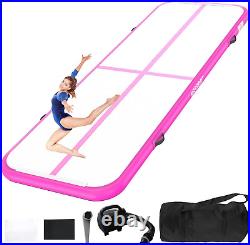 Inflatable Gymnastics Mat 10Ft/13Ft/16Ft/20Ft Air Tumble Track 4/8 Inches Thickn