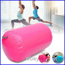 Inflatable PVC Gymnastics Gym Air Mat Yoga Workout Roller Cylinder Barrel Track