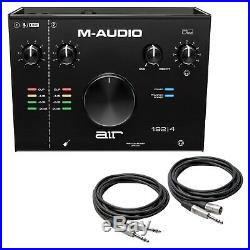 M-Audio AIR 1924 USB USB Audio Recording Interface w TRS Cables Pack