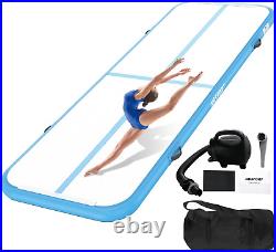 NBSPORT Inflatable Gymnastics Mat for Home 10ft/13ft/16ft Tumble Track 4/8inch T
