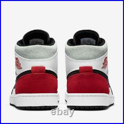 NEW Nike Air Jordan 1 Mid SE Men's Size 10 White/Track Red-Black 852542-100