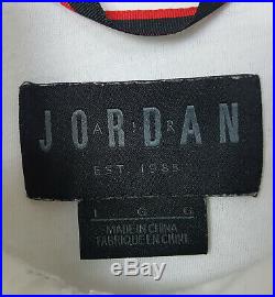 NIKE AIR JORDAN RETRO 3 TRACK SUIT JACKET + PANTS WHITE RED BLACK (SiZE LARGE)