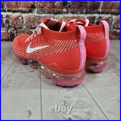 NIKE Air Vapormax Flyknit 3 Track Red/Pink/White CU4756-600 WOMENS Sz 11