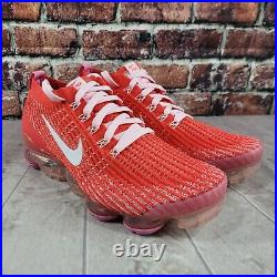NIKE Air Vapormax Flyknit 3 Track Red/Pink/White CU4756-600 WOMENS Sz 11