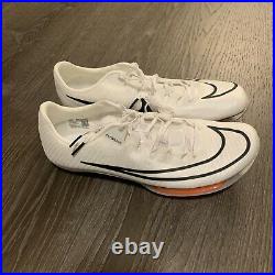 NIKE Air Zoom Maxfly Proto Track Racing Spikes Mens 9.5 White Orange DH9804 100