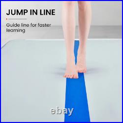 NNEMB 800x100x10cm Inflatable Air Track Mat Tumbling Gymnastics-Blue & White-wit