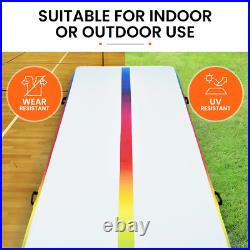 NNEMB 800x100x20cm Inflatable Air Track Gymnastics Tumbling Mat-Multicolour-with