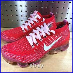 New Nike Air Vapormax Flyknit 3 Track Red Foam Shoe CU4756-600 Women's Sz 7