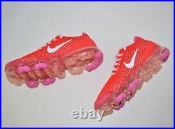 New Nike Air Vapormax Flyknit 3 Women's Running Shoes Sz 8 Track Red Cu4756-600