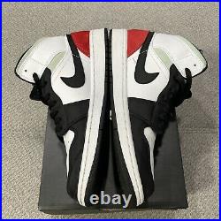Nike AIR JORDAN 1 MID UNION Black Toe Size 9 852542-100 White/Track Red