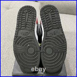 Nike AIR JORDAN 1 MID UNION Black Toe Size 9 852542-100 White/Track Red