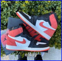 Nike Air Air Jordan 1 Retro High OG Track Red 555088-112 Size 10.5 GENTLY USED