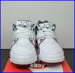 Nike Air Flight 89 White Red Grey Basketball Shoes DD1173 100 Men's US Size 12