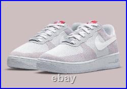 Nike Air Force 1 Low Crater Flyknit Recycle Grey Pink DC4831-002 sz 7.5 Men's