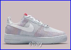 Nike Air Force 1 Low Crater Flyknit Recycle Grey Pink DC4831-002 sz 7.5 Men's