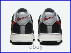 Nike Air Force 1 One Low EMB Chile Red Gray Fog Black White DC8874-001 Men Retro