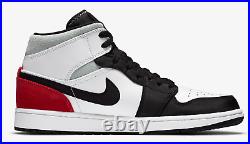 Nike Air Jordan 1 Mid SE Men's Size 11.5 White/Black/Igloo/Track Red 852542-100