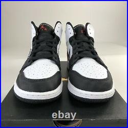 Nike Air Jordan 1 Mid SE Track Red Basketball Shoe 6y GS Kids New BQ6931 100
