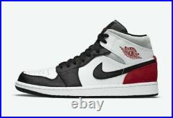 Nike Air Jordan 1 Mid SE Track Red Black Toe 852542-100 Men SIZES 7.5-8.5