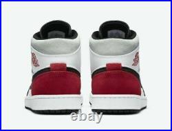 Nike Air Jordan 1 Mid SE Track Red Black Toe 852542-100 Men SIZES 7.5-8.5