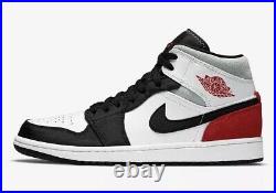 Nike Air Jordan 1 Mid SE Track Red Black Toe White Union Size 10.5 852542-100