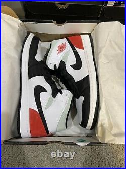 Nike Air Jordan 1 Mid SE Track Red Black Toe White Union Size 11.5 852542-100