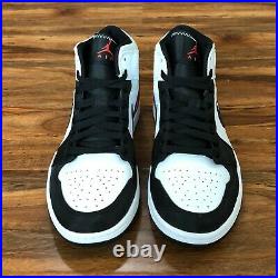 Nike Air Jordan 1 Mid SE Union Black Toe Track Red 852542-100 Men's Size 8.5